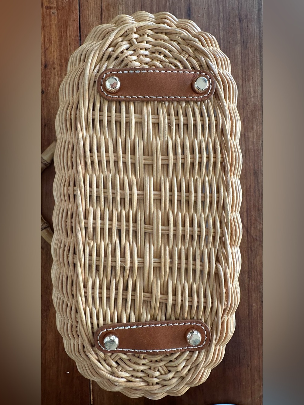 j mclaughlin Wicker Summer Bag With Bamboo Handle - Picture 10 of 10